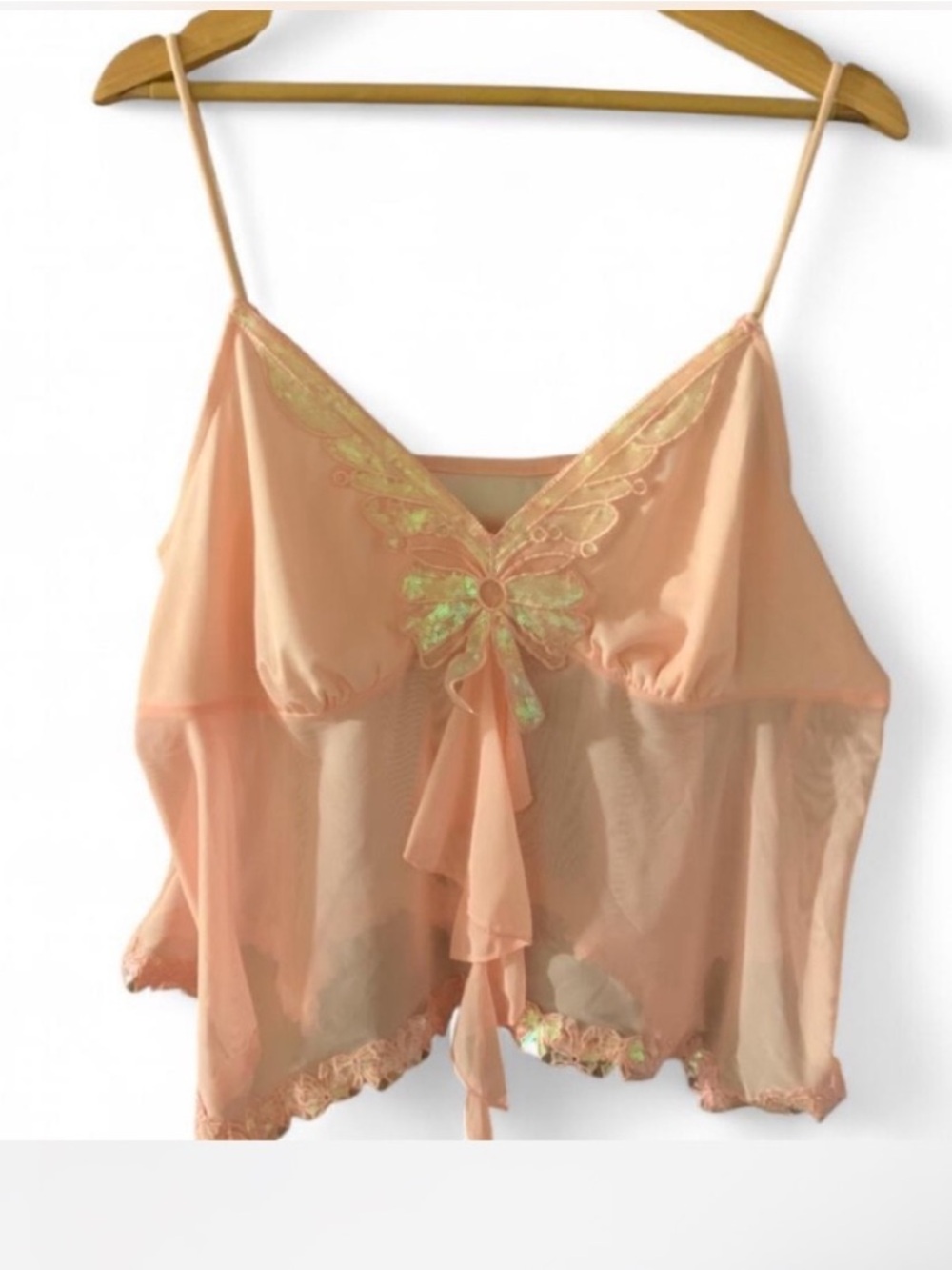 Vintage Y2K fairycore pink sequins tank top 18W - Picture 5 of 11